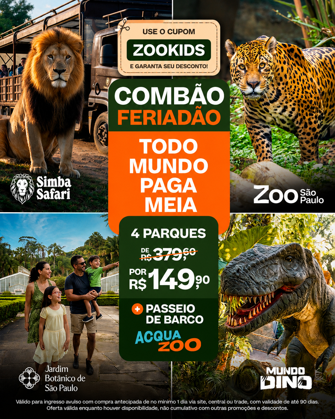 Feriadão no Zoo SP: todo mundo paga meia! 🦒🦁🌳